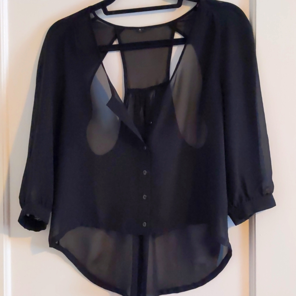 Urban Outfitters Chiffon Button Down